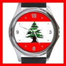 LEBANESE FLAG Hobby Round Metal Wrist Watch Unisex 030