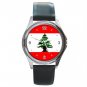 LEBANESE FLAG Hobby Round Metal Wrist Watch Unisex 030