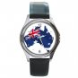 Australian Flag Patriotic Round Metal Wrist Watch Unisex 032