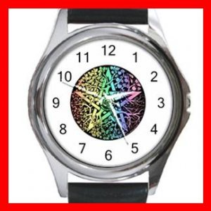 Pentagram Pentacle Seasons Round Metal Wrist Watch Unisex 036