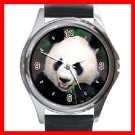 Cute Panda Animal Round Metal Wrist Watch Unisex 046