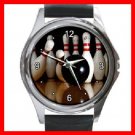 Bowling Sport Game Round Metal Wrist Watch Unisex 051