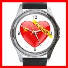 China Heart Love Round Metal Wrist Watch Unisex 053