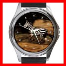 Zebra Horses Animal Round Metal Wrist Watch Unisex 072