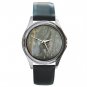 Giraffe In Forest Round Metal Wrist Watch Unisex 073