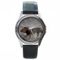 Lion Hunting Animal Round Metal Wrist Watch Unisex 078
