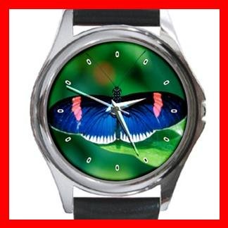 Rare Butterfly Fly Round Metal Wrist Watch Unisex 082