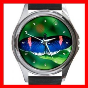 Rare Butterfly Fly Round Metal Wrist Watch Unisex 082