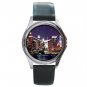 New York City Night Skyline Round Metal Wrist Watch Unisex 126