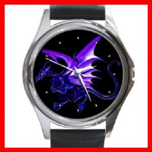 Blue Dragon Myth Fantasy Round Metal Wrist Watch Unisex 131