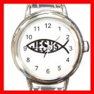 Christian Jesus Fish Round Charm Wrist Watch New!!!