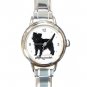 Cute Affenpinscher Pet Dog Animal Round Italian Charm Wrist Watch