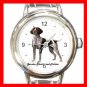 Cute German Shorthair Pointer Pet Dog Animal Round Italian Charm Wrist Watch