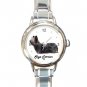 Cute Skye Terrier Pet Dog Animal Round Italian Charm Wrist Watch 505