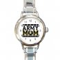 Proud Army Mom Love Mother Round Italian Charm Watch 506