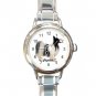 Cute Papillon Pet Dog Animal Round Italian Charm Wrist Watch 509