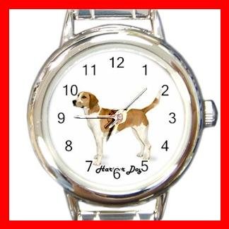 Cute Harrier Pet Dog Animal Round Italian Charm Wrist Watch 511