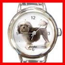 Cute Lowchen Round Pet Dog Animal Round Italian Charm Wrist Watch 515