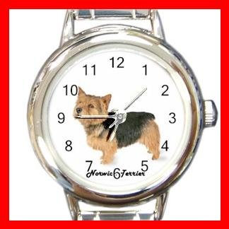 Cute Norwich Terrier Pet Dog Animal Round Italian Charm Wrist Watch 517