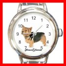 Cute Norwich Terrier Pet Dog Animal Round Italian Charm Wrist Watch 517