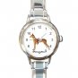 Cute Pharaoh Hound Pet Dog Animal Round Italian Charm Wrist Watch 518