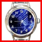 Spider Web Halloween Round Italian Charm Wrist Watch 519