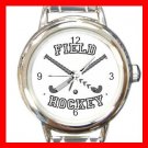 Field Hockey Sports Game Round Italian Charm Wrist Watch 524