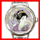 Geisha Geiko Janapese Art Round Italian Charm Wrist Watch 527