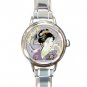 Geisha Geiko Janapese Art Round Italian Charm Wrist Watch 527