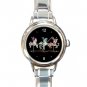 CAROUSEL HORSE Play Kids Round Italian Charm Wrist Watch 537