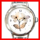 Dogwood Flowers Round Italian Charm Wrist Watch 549