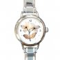 Dogwood Flowers Round Italian Charm Wrist Watch 549