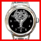 Cross Sign Dragon Myth Round Italian Charm Wrist Watch 555
