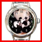 Panda Animals Hobby Round Italian Charm Wrist Watch 565
