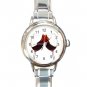 Red Wine Glass Hobby Round Italian Charm Wrist Watch 566