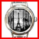 Eiffel Tower Paris Round Italian Charm Wrist Watch 568