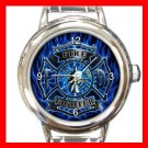 Firefighter Fire Fighter Round Italian Charm Wrist Watch 569