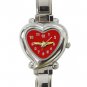 Red Marine Pilot Wings Amy Heart Italian Charm Wrist Watch 153