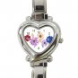 Colorful Daisy Flowers Heart Italian Charm Wrist Watch 167