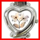 Dogwood Flowers Heart Italian Charm Wrist Watch 169