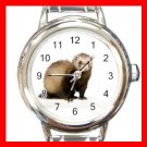 Cute Ferret Pet Animals Heart Italian Charm Wrist Watch 171