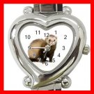 Cute Ferret Pet Animals Heart Italian Charm Wrist Watch 172