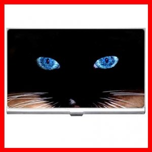 Black Cat Blue Eyes Animals Business Credit Card Case 29