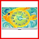 Gold Golden Fish Clock Hobby Business Credit Card Case 37