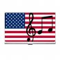 American Flag Music Notes Hobby Business Credit Card Case 69