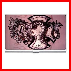 Pink Cross Sign Dragon Hobby Business Credit Card Case 94