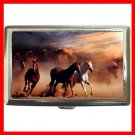 Horses Running Animals Hobby Cigarette Money Case 047