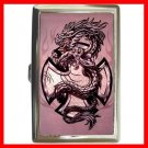 Pink Cross Sign Dragon Myth Hobby Cigarette Money Case 050