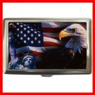 American Flag Eagle Liberty Hobby Cigarette Money Case 051