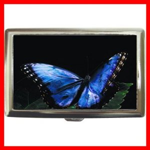 Blue Butterfly Hobby Cigarette Money Case 052